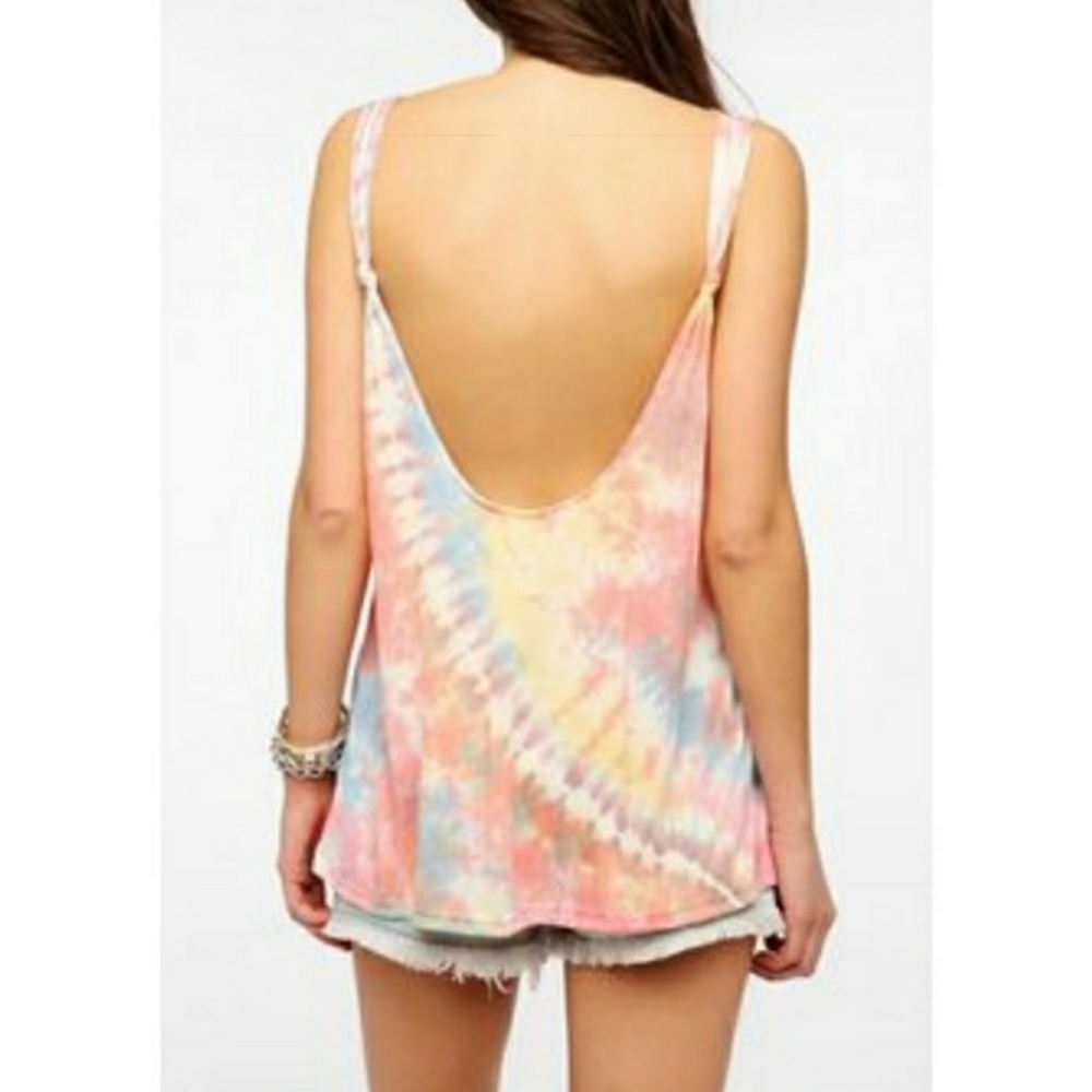 Tie Dyed Low Back Tank Top
